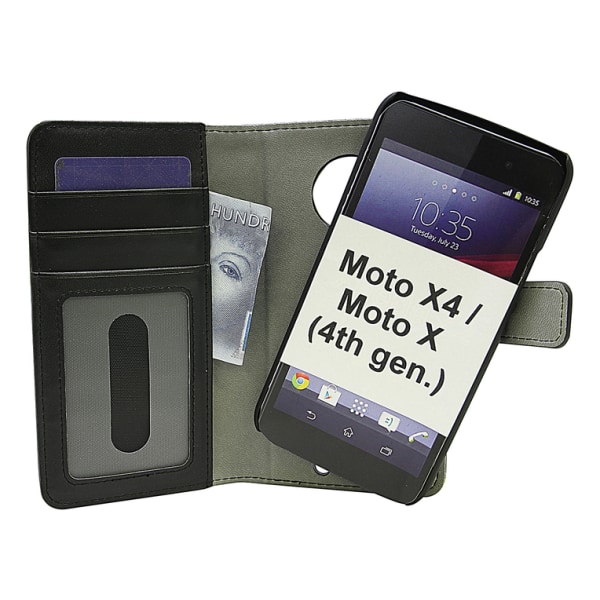 Skimblocker Magnet Wallet Moto X4 / Moto X (4th gen) Svart