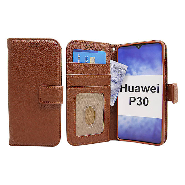 New Standcase Wallet Huawei P30 Brun