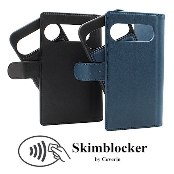 Skimblocker Google Pixel 9 Pro 5G Magnet Plånboksfodral Petrol