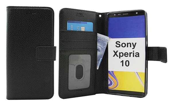 Standcase Wallet Sony Xperia 10 Svart