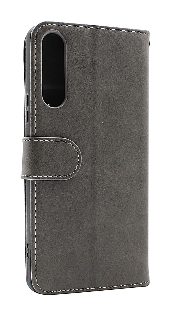 Zipper Standcase Wallet Sony Xperia 10 V 5G Grå