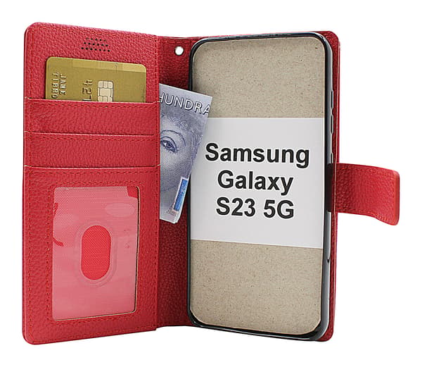 New Standcase Wallet Samsung Galaxy S23 5G Ljusblå