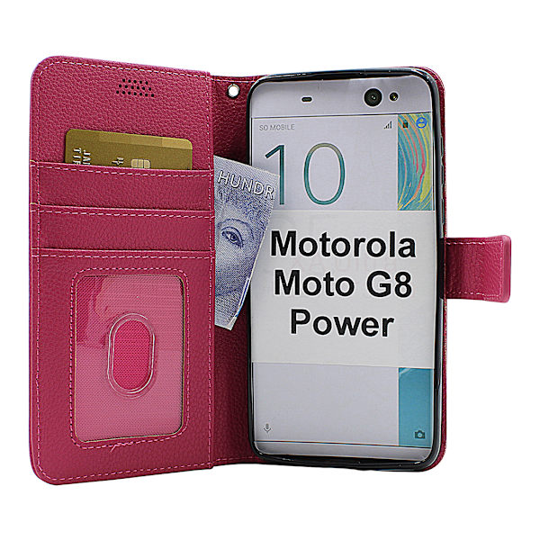 New Standcase Wallet Motorola Moto G8 Power Hotpink