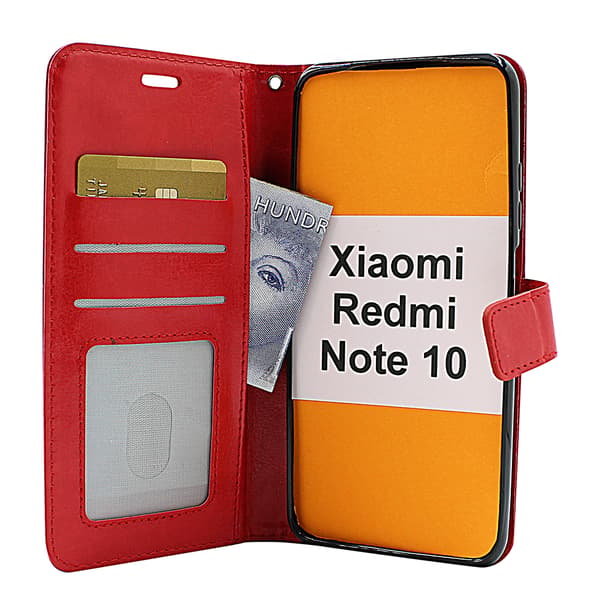 Crazy Horse Wallet Xiaomi Redmi Note 10 Svart
