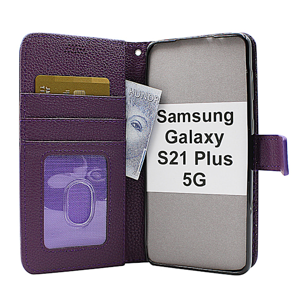 New Standcase Wallet Samsung Galaxy S21 Plus 5G (G996B) Svart
