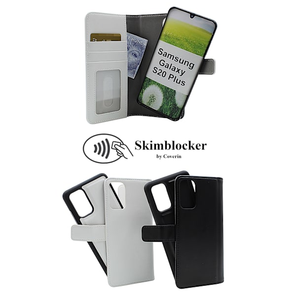 Skimblocker Magnet Wallet Samsung Galaxy S20 Plus (G986B) Vit