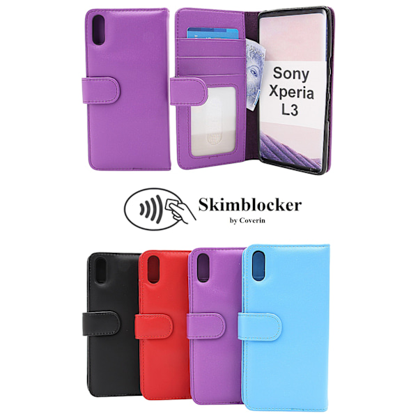 Skimblocker Plånboksfodral Sony Xperia L3 Ljusblå