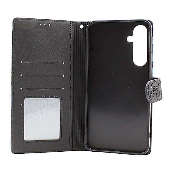 Flower Standcase Wallet Samsung Galaxy A35 5G Aqua