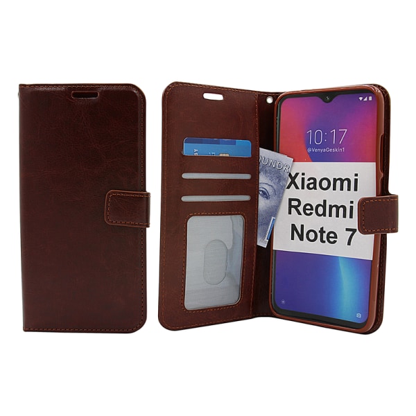 Crazy Horse Wallet Xiaomi Redmi Note 7 Svart