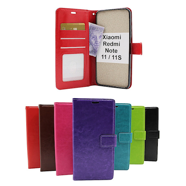Crazy Horse Wallet Xiaomi Redmi Note 11 / 11S Brun
