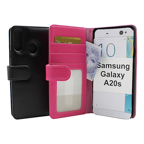 Skimblocker Plånboksfodral Samsung Galaxy A20s (A207F/DS) Hotpink