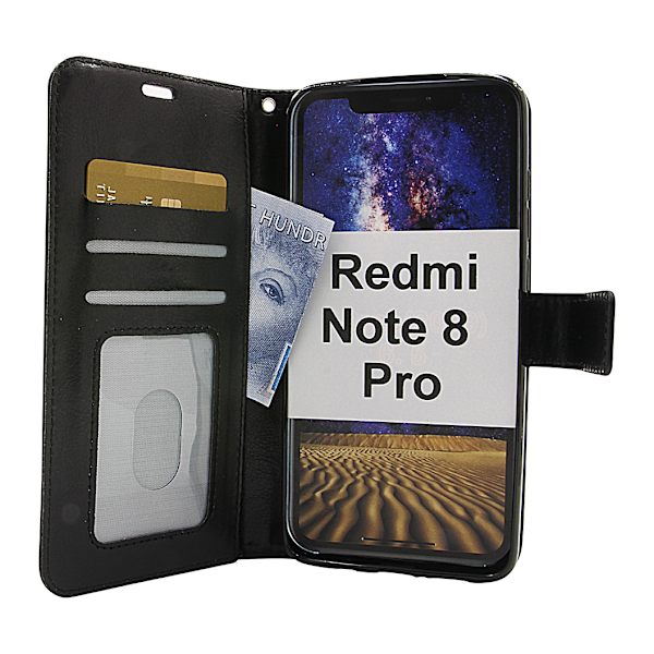 Crazy Horse Wallet Xiaomi Redmi Note 8 Pro Svart