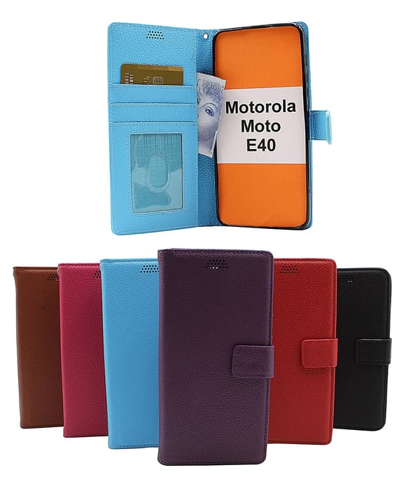 New Standcase Wallet Motorola Moto E40 Röd