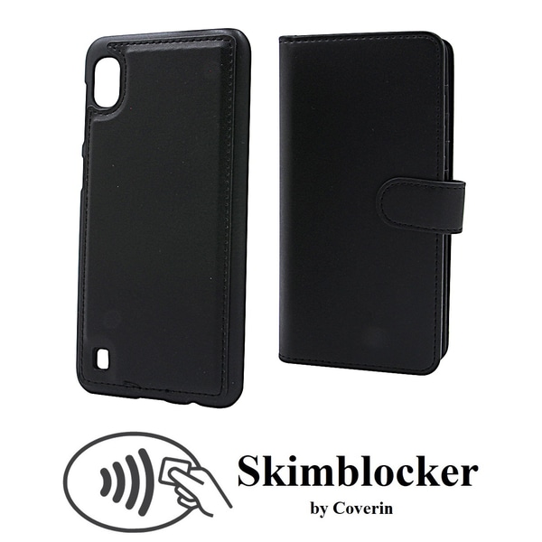 Skimblocker XL Magnet Wallet Samsung Galaxy A10 (A105F/DS) Svart