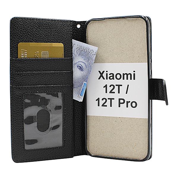 New Standcase Wallet Xiaomi 12T / 12T Pro 5G Svart