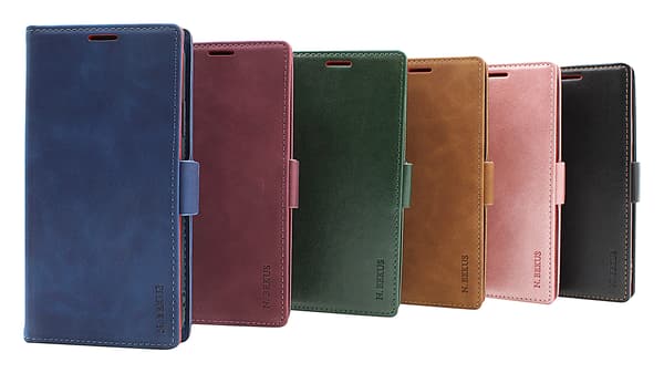 Lyx Standcase Wallet Motorola Moto E32s Marinblå