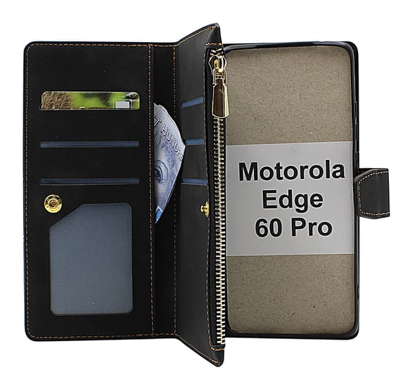 XL Motorola Edge 60 Pro Lyx Plånboksfodral Brun