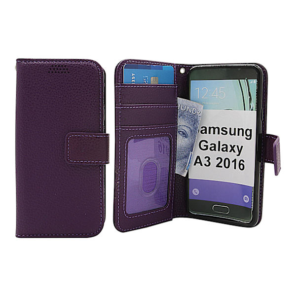 New Standcase Wallet Samsung Galaxy A3 2016 Lila