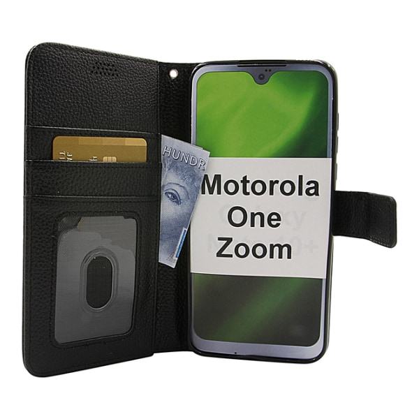 New Standcase Wallet Motorola One Zoom Brun