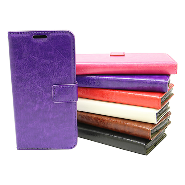 Crazy Horse Wallet Moto C Plus Röd
