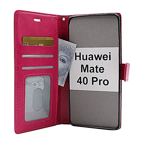 Crazy Horse Wallet Huawei Mate 40 Pro Grön