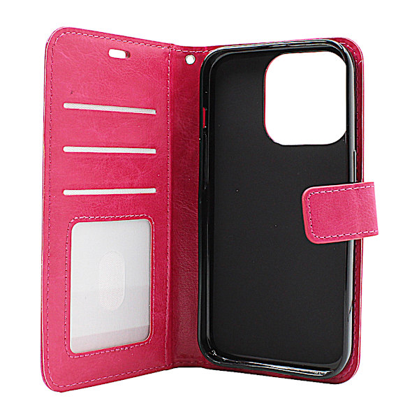 Crazy Horse Wallet iPhone 15 Pro Grön