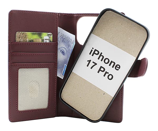 Skimblocker iPhone 17 Pro Magnet Plånboksfodral Svart