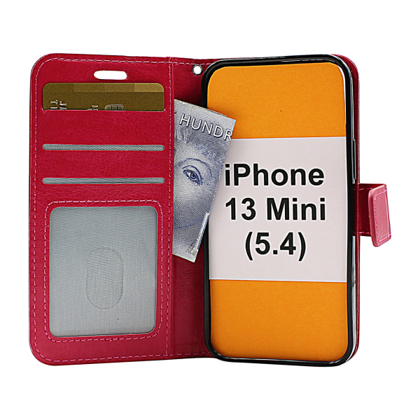 Crazy Horse Wallet iPhone 13 Mini (5.4) Hotpink