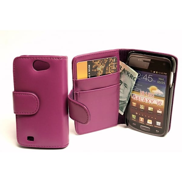 Plånboksfodral Samsung Galaxy W (i8150) Svart