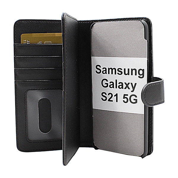 Skimblocker XL Magnet Fodral Samsung Galaxy S21 5G (G991B) Lila