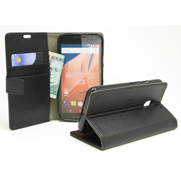 Standcase Wallet Lenovo Motorola Moto E3 / 3rd generation Svart