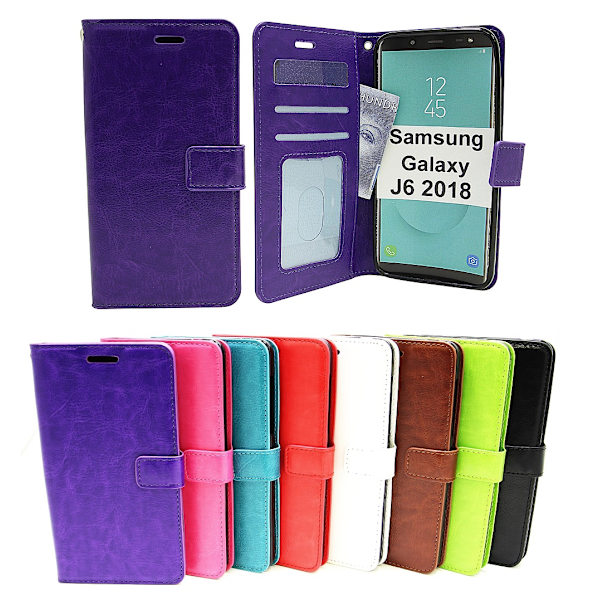 Crazy Horse Wallet Samsung Galaxy J6 2018 (J600FN/DS) Svart