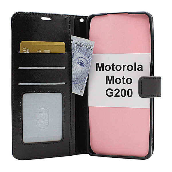 Crazy Horse Wallet Motorola Moto G200 Grön