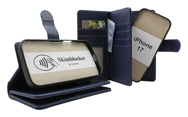 Skimblocker iPhone 17 XL Magnet Plånboksfodral Svart