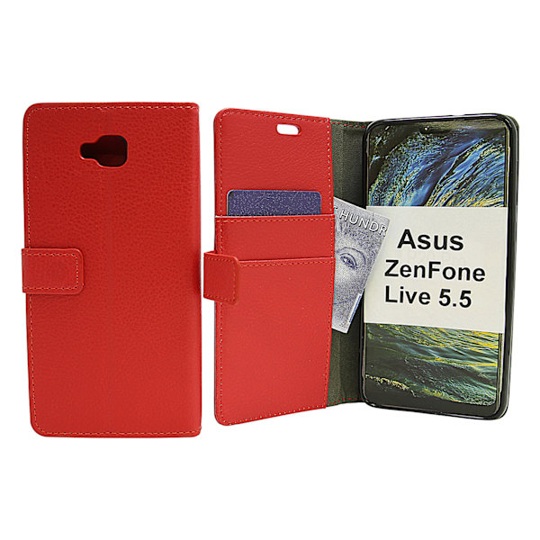 Standcase Wallet Asus ZenFone Live 5.5 (ZB553KL) Röd