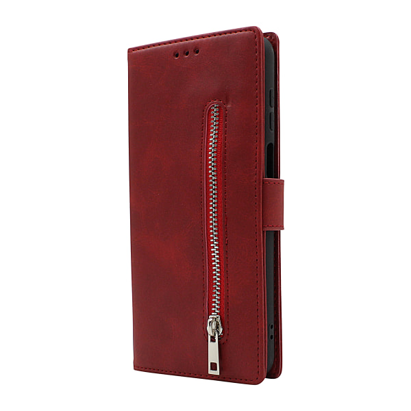 Zipper Standcase Wallet Motorola Moto E32s Svart