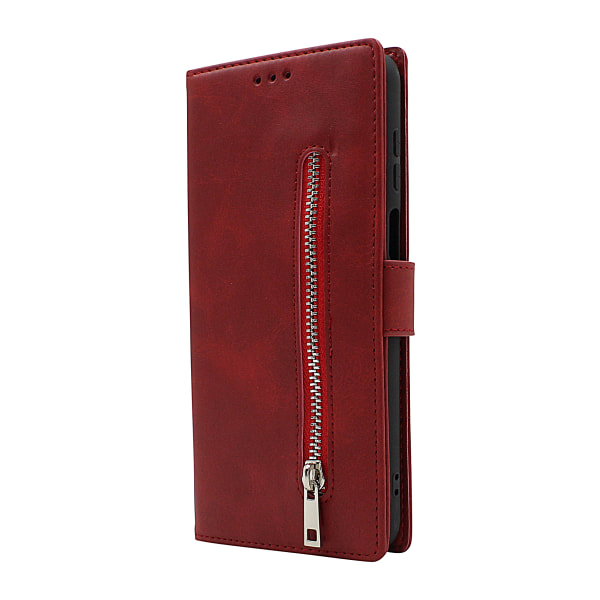 Zipper Standcase Wallet Motorola Moto G22 Röd