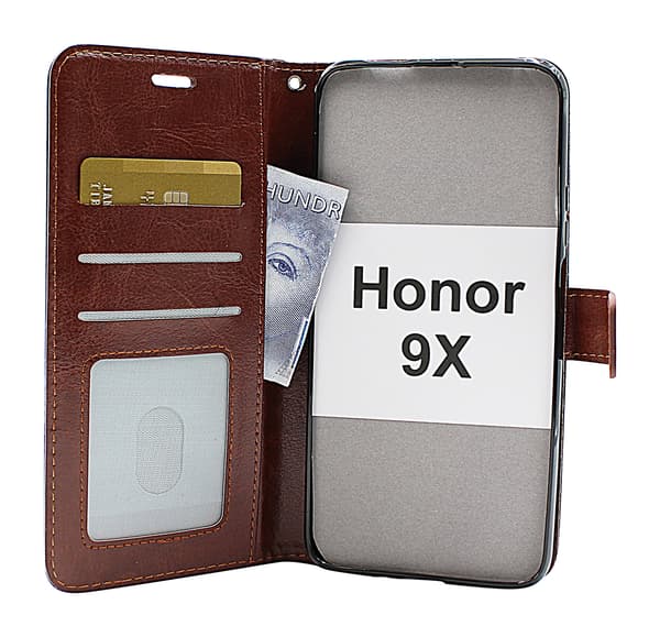Crazy Horse Wallet Honor 9X Turkos