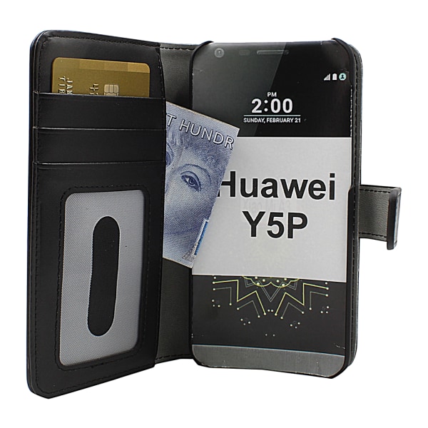 Skimblocker Magnet Wallet Huawei Y5p (Svart)