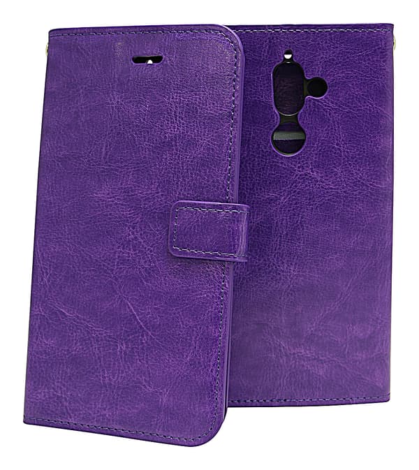 Crazy Horse Wallet Nokia 7 Plus Lila