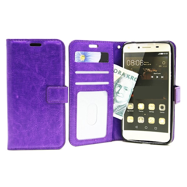 Crazy Horse Wallet Huawei Y6 II Compact (LYO-L21) Lila