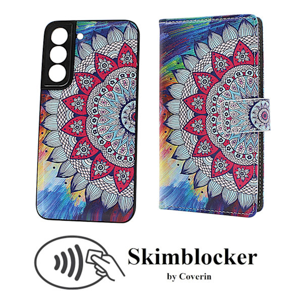 Skimblocker Galaxy S22 5G Magnet Plånboksfodral Design