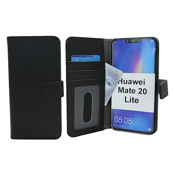 Skimblocker Magnet Wallet Huawei Mate 20 Lite Svart