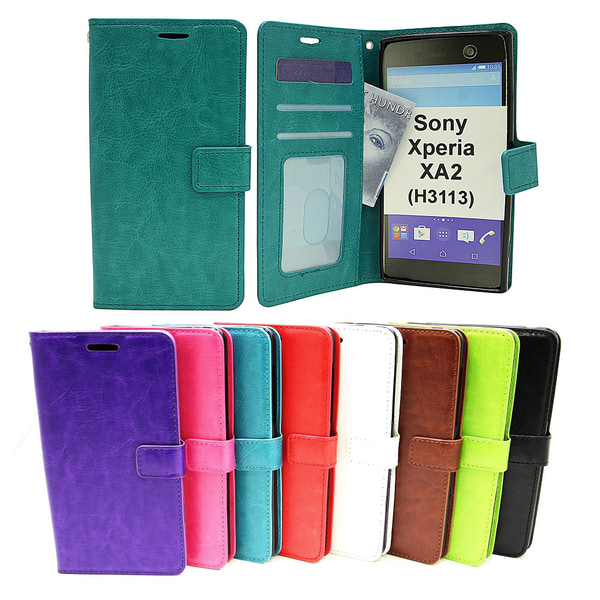 Crazy Horse Wallet Sony Xperia XA2 (H3113 / H4113) Svart