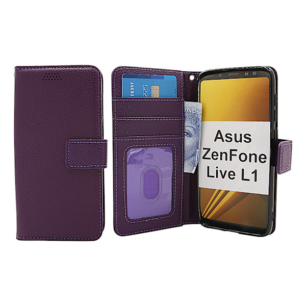 New Standcase Wallet Asus ZenFone Live L1 (ZA550KL) Lila