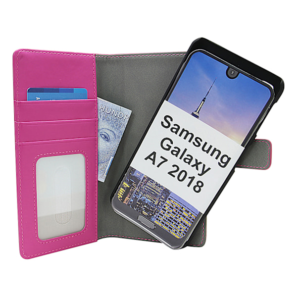Skimblocker Magnet Wallet Samsung Galaxy A7 2018 (A750FN/DS) Hotpink