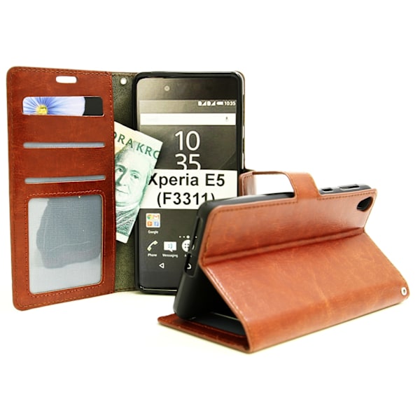 Crazy Horse Wallet Sony Xperia E5 (F3311) Brun