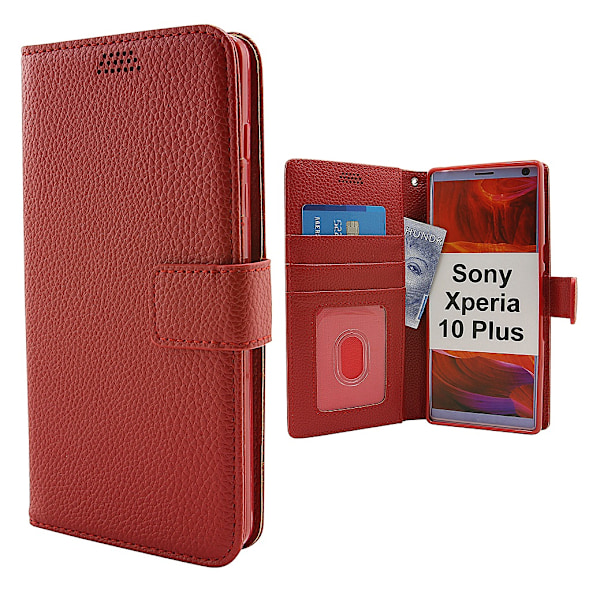 New Standcase Wallet Sony Xperia 10 Plus Röd