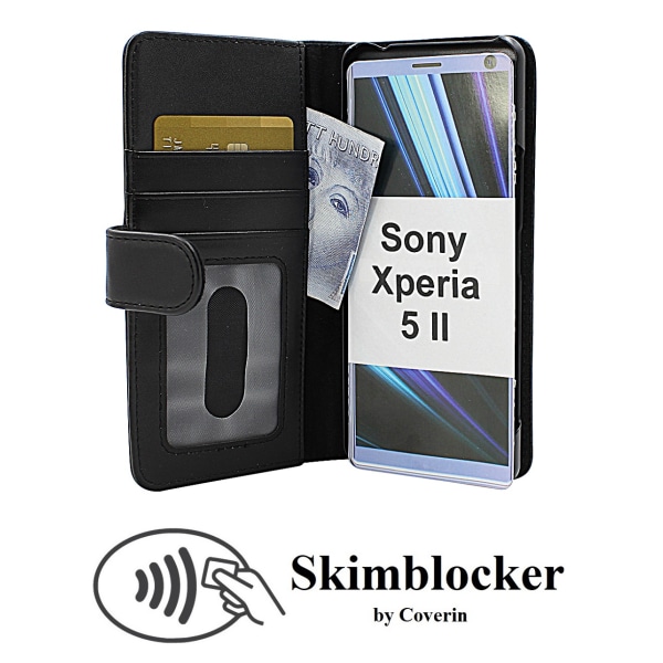 Skimblocker Plånboksfodral Sony Xperia 5 II (XQ-AS52) Svart