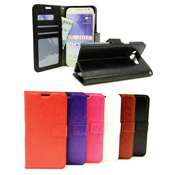 Crazy Horse Wallet Samsung Galaxy J5 2016 (J510F) Svart